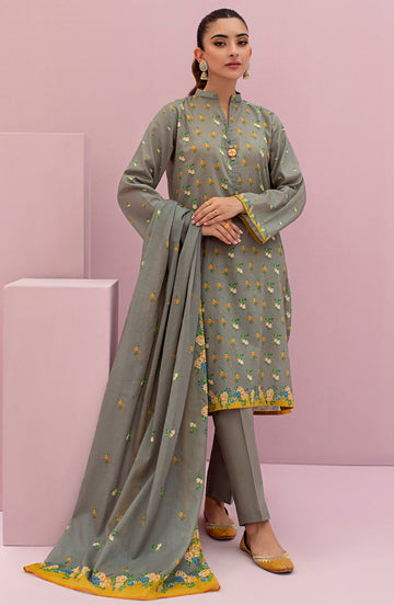Orient OTL 22-124 Grey Meher Printed Lawn 2022 Online Shopping